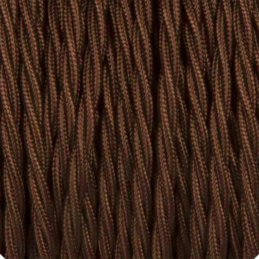 1m/3m/5m/10m 3 Core Twisted Fabric Cable 0.75mm Brown