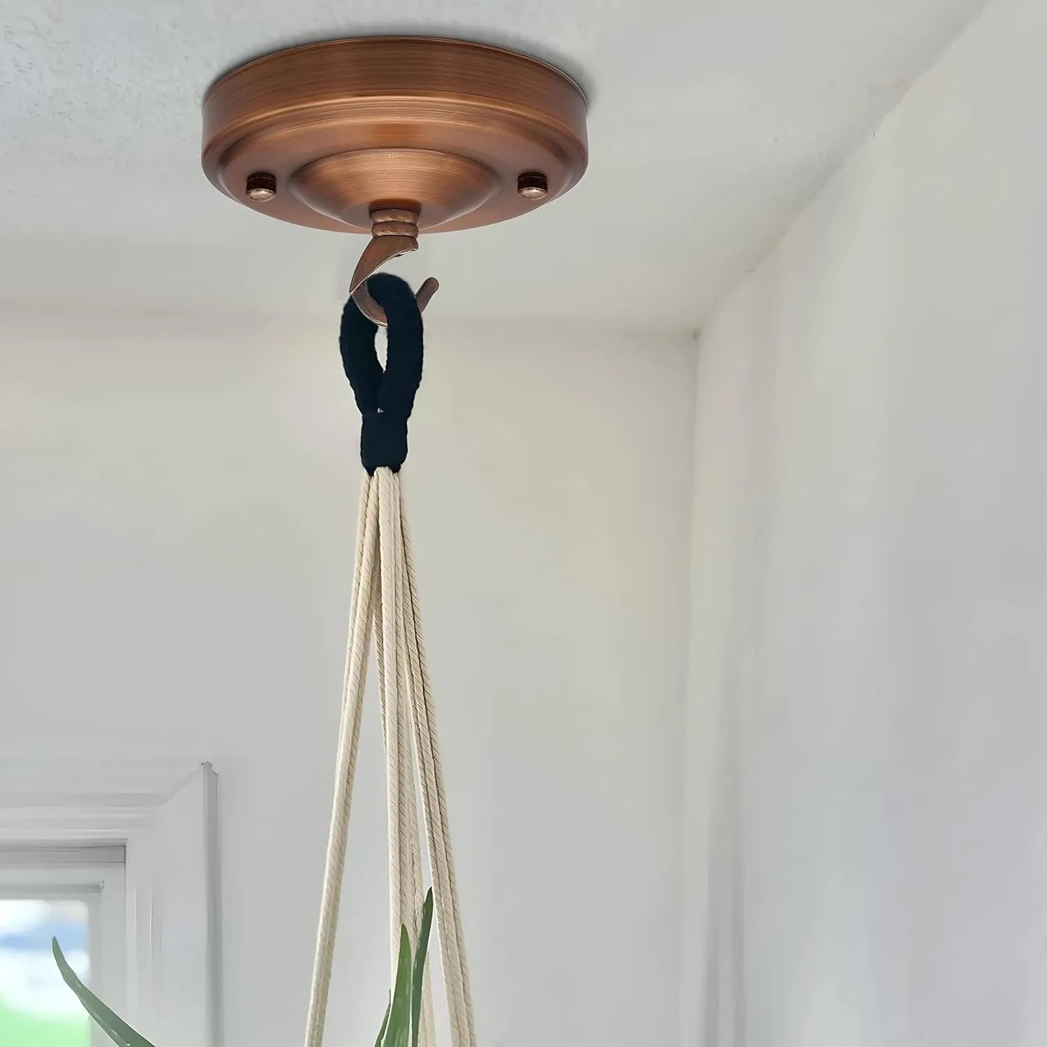 ceiling hooks plants Ceiling Rose Hook Plate Holder Pendant Lamp Light Fitting DIY