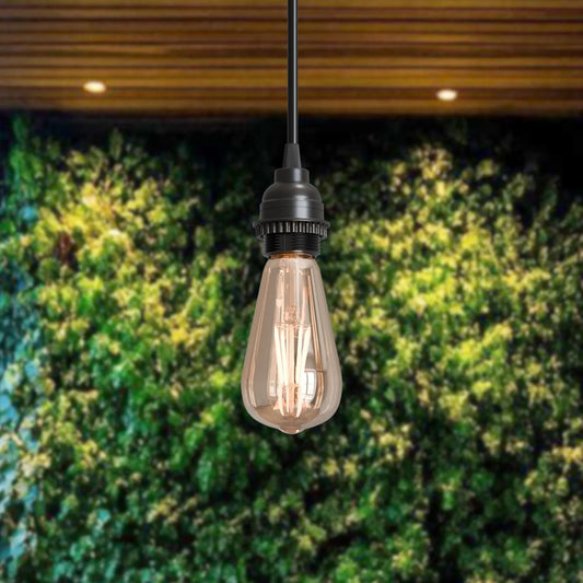 Matte Black pendant light hardware kit | 2M 3 Cord E26 ~1054