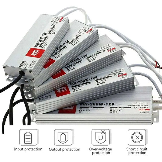 150W 12.5A LED Driver 12V DC IP67 Waterproof Power Supply ~1080