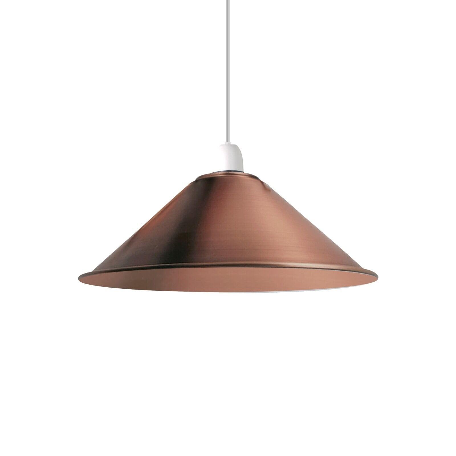 fitting metal shade conical