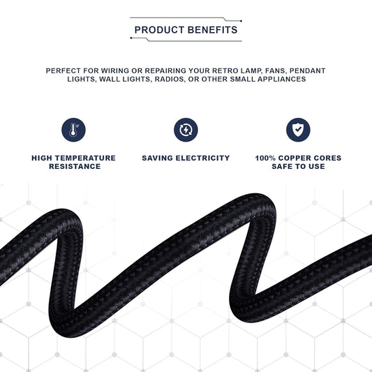 Ledsone 2 Core Vintage Lighting Cable 32.8 FT ~1029