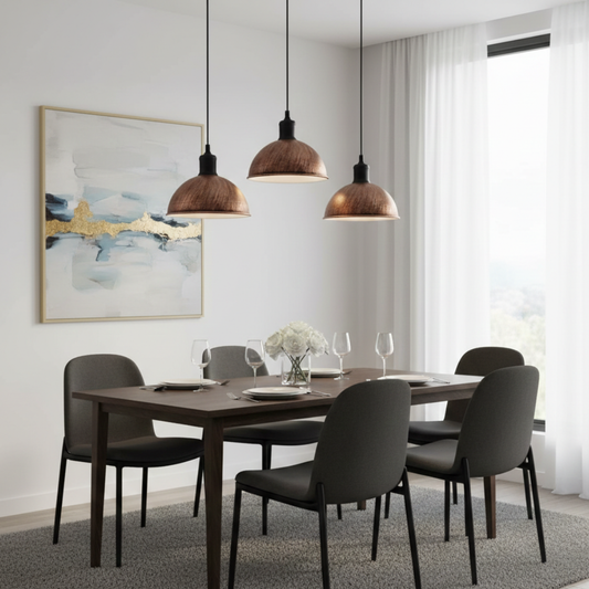 Lámpara colgante ajustable de 3 luces