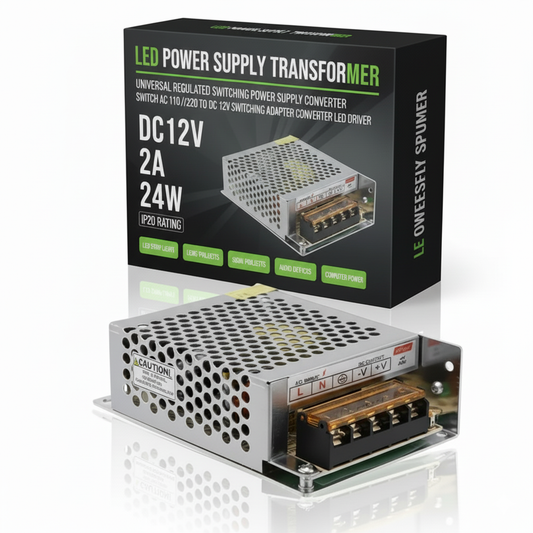 DC12V 24W 2A LED Power Supply Regulated Switching Transformer ~1089