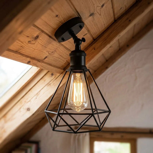 Sloped Angled Ceilings Swivel Arm Semi Flush Light