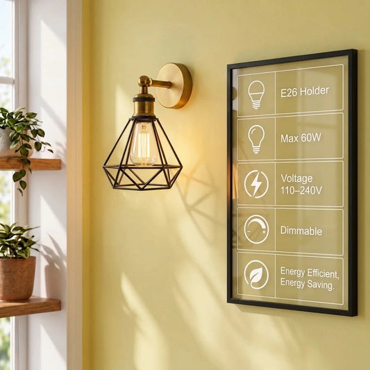 Diamond Wire Cage Wall Sconce