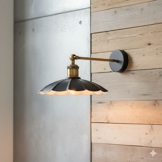 Industrial Wall Sconce | 8.66" Shade | 180° Adjustable ~1006