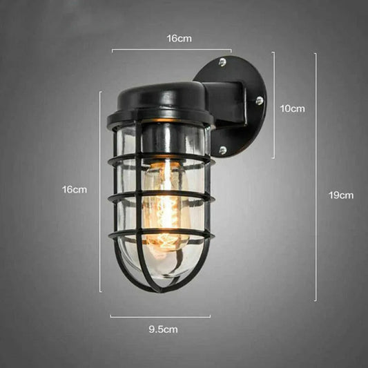 Industrial Conduit Wall Light, Dimmable Metal E26 ~1068