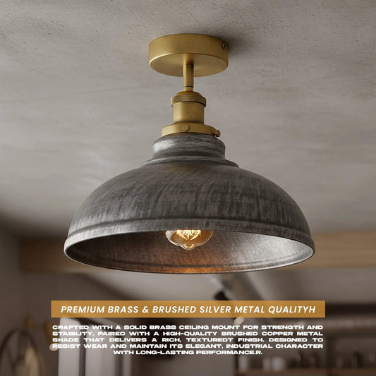Farmhouse Semi Flush Mount Ceiling Light ~1161