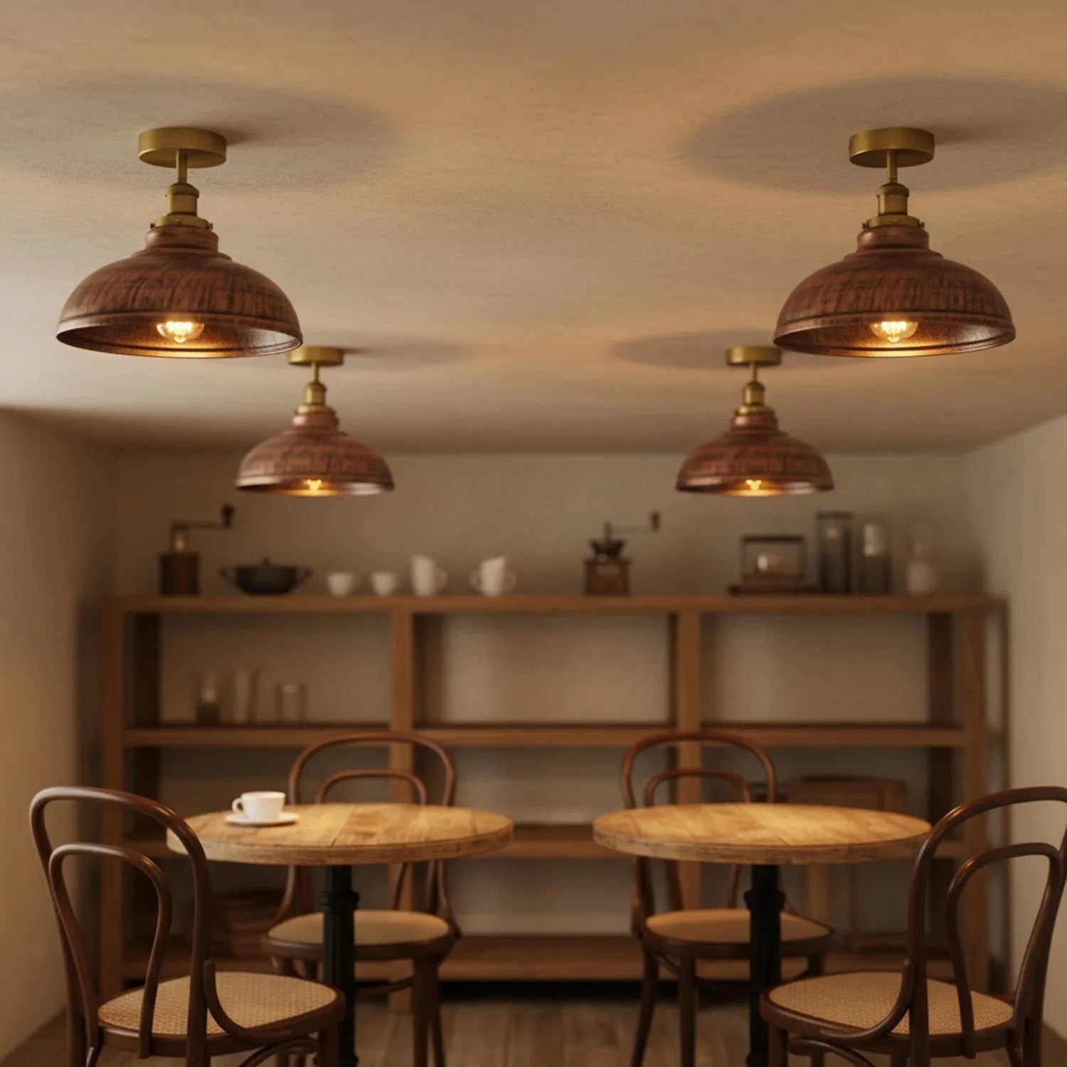 Semi flush mount lighting for living room