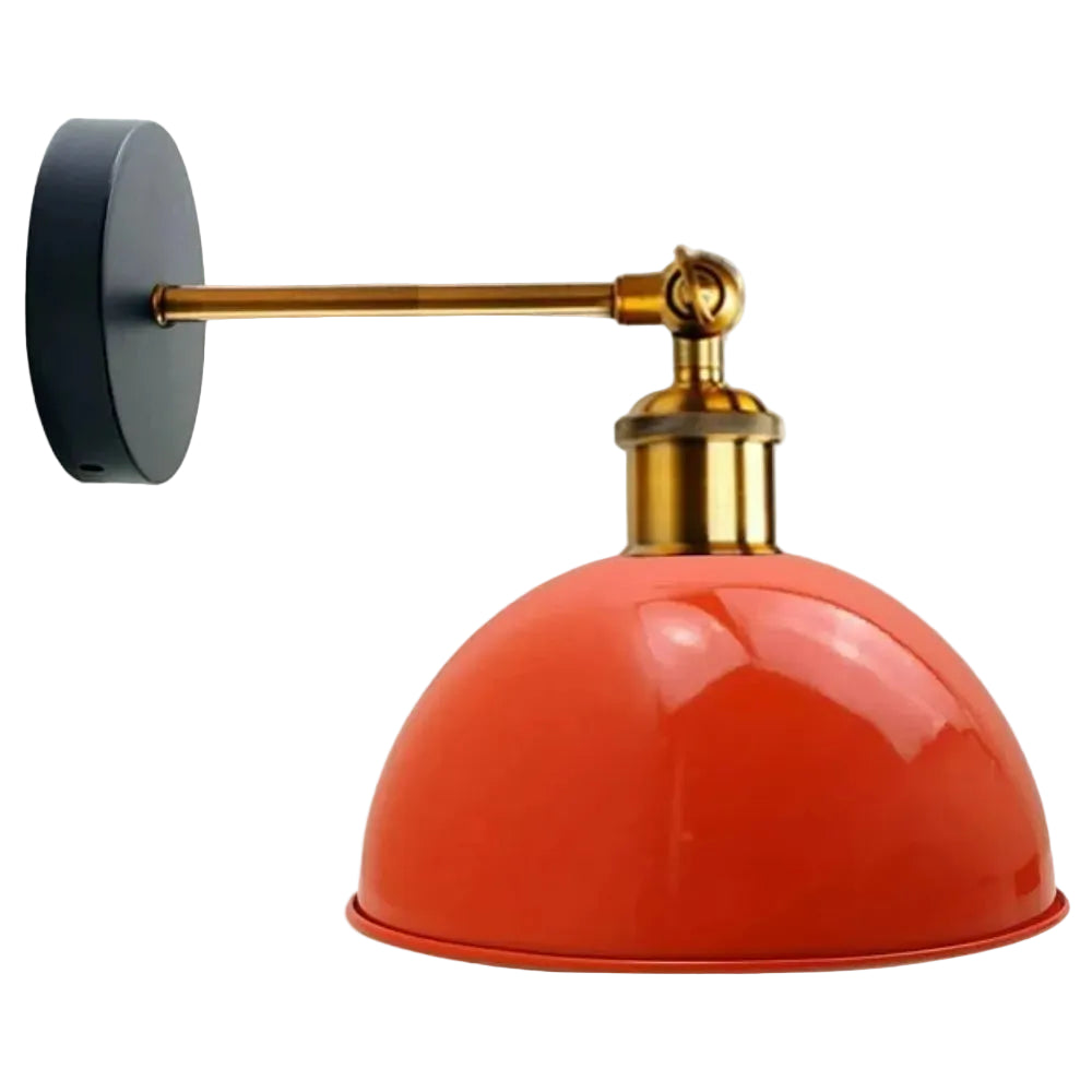 Vintage wall sconce mounted in a bedroom as a reading light