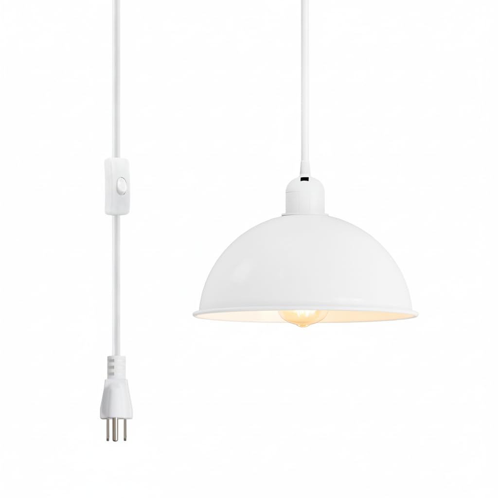 plug light shade vintage lamp