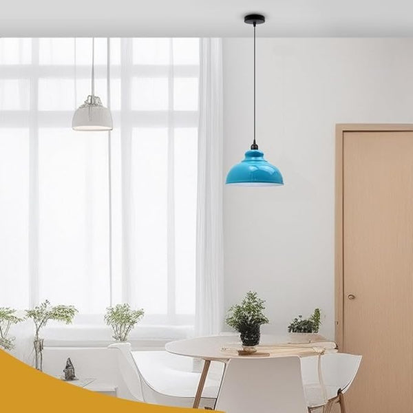 11.41" Metal Shaded Farmhouse Pendant Light 1M Dimmable ~1002