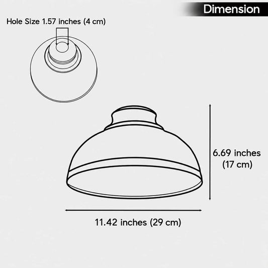 Ø 11.41 inch Metal Pendant Light Shades Replacement  Easy Fit