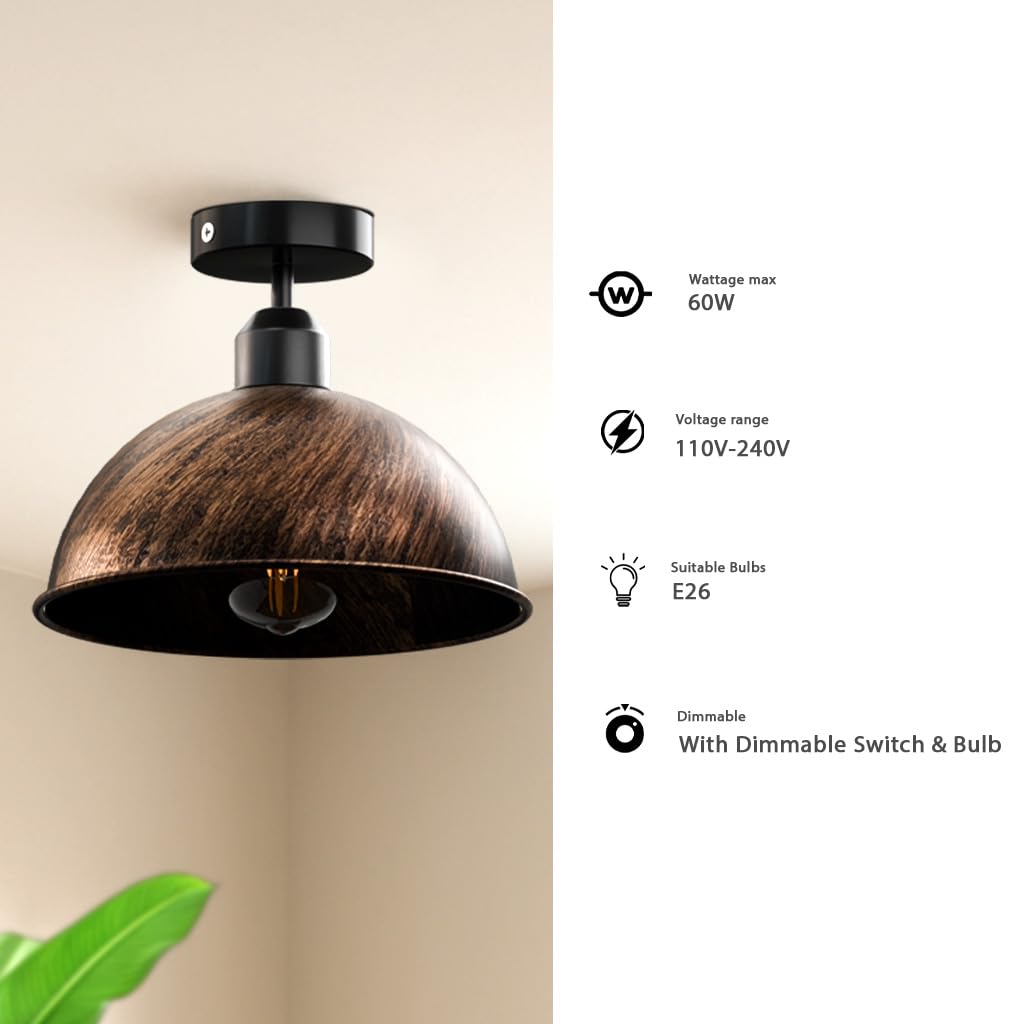dimmable flush mount lights