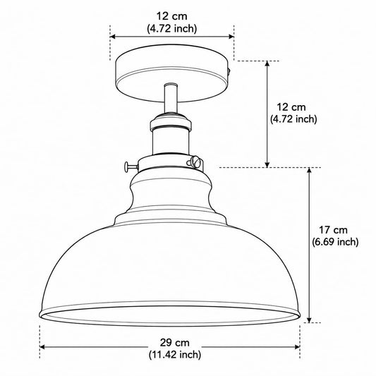 2-Pack Semi Flush Mount Ceiling Light – Modern Curvy Metal Fixture~1191