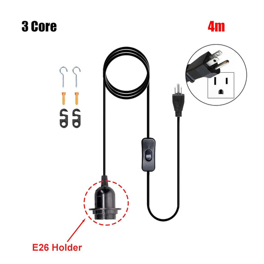 light socket plug cord pendant