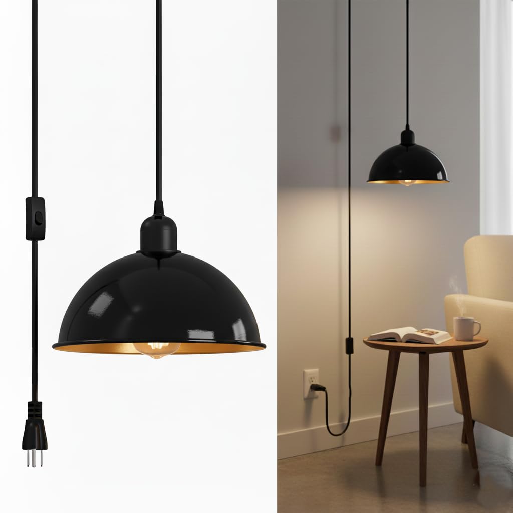 in ceiling pendant light metal