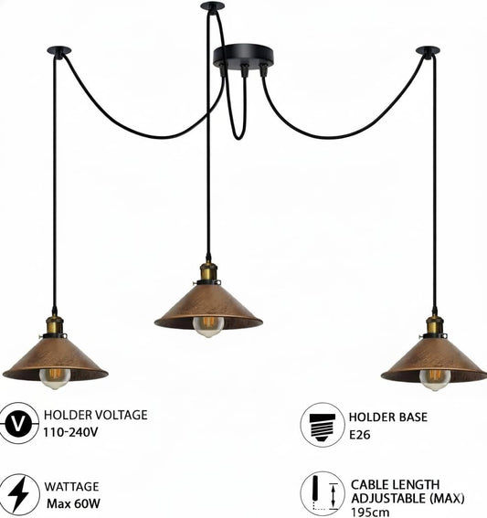 pendant adjustable e26 cable