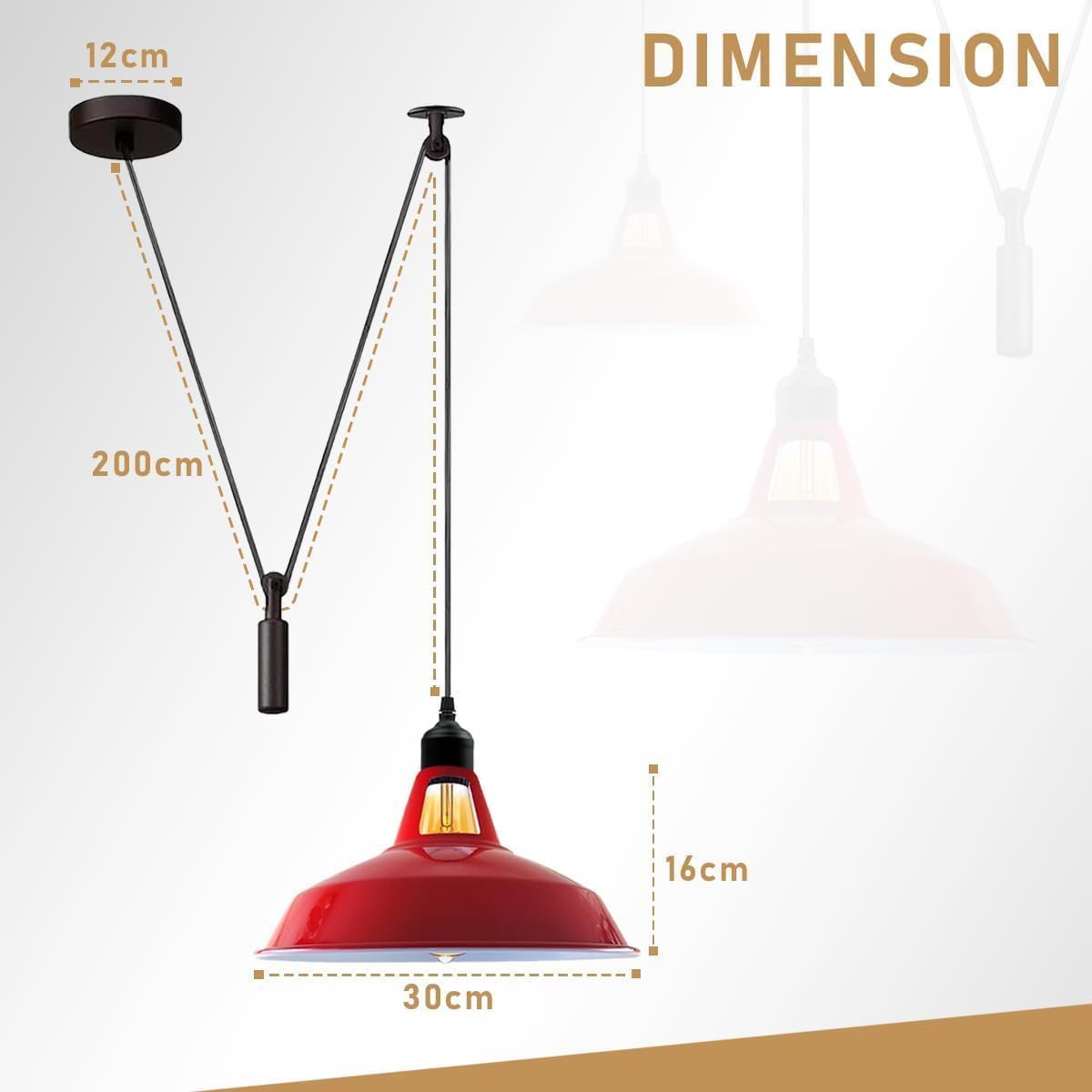 shade light pulley pendant