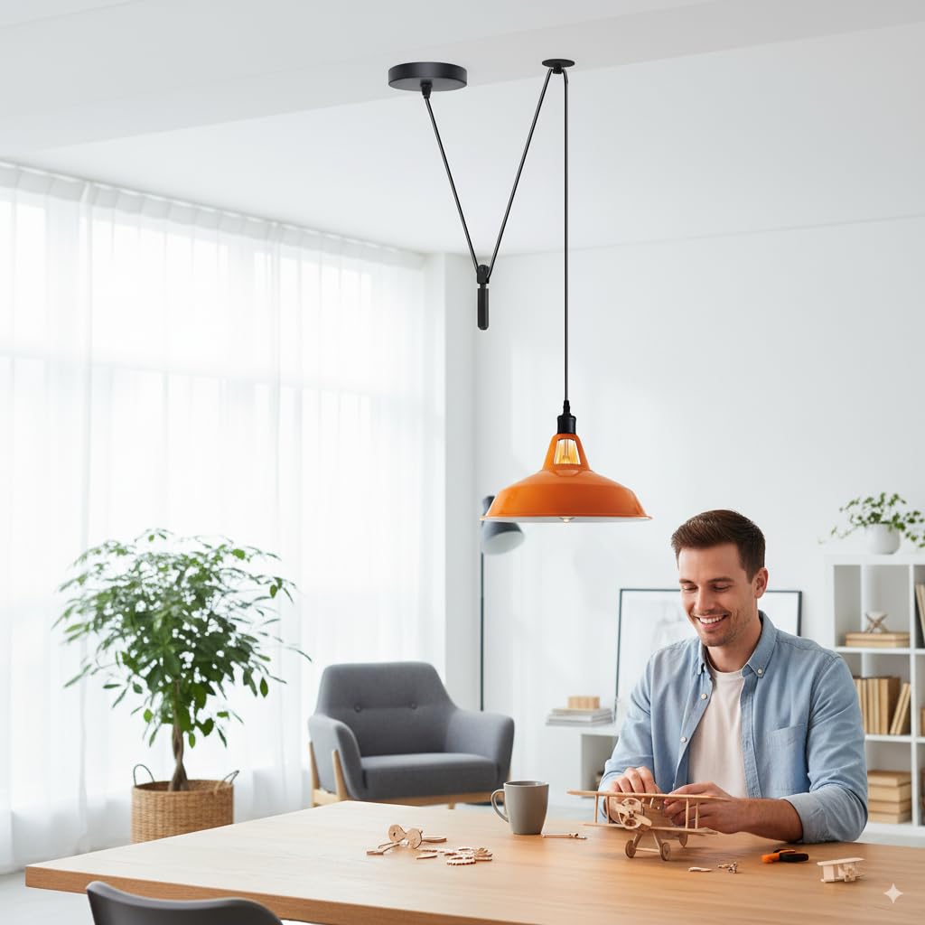 shade light pulley pendant