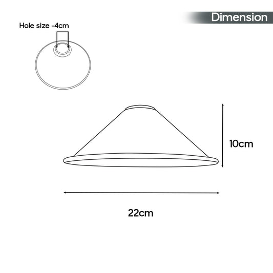 fit shade conical 22cm fitting
