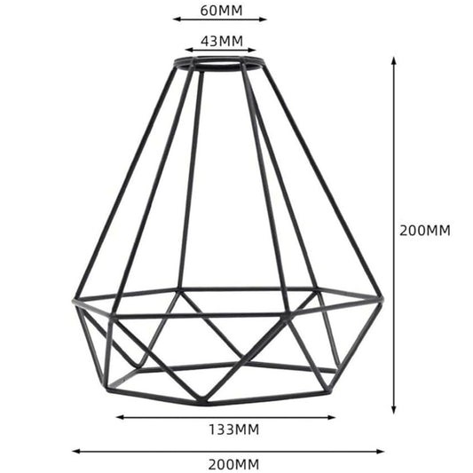 DIAMANTVALL Easy-Fit Diamond Shape Wire Cage Light Shade ~1196