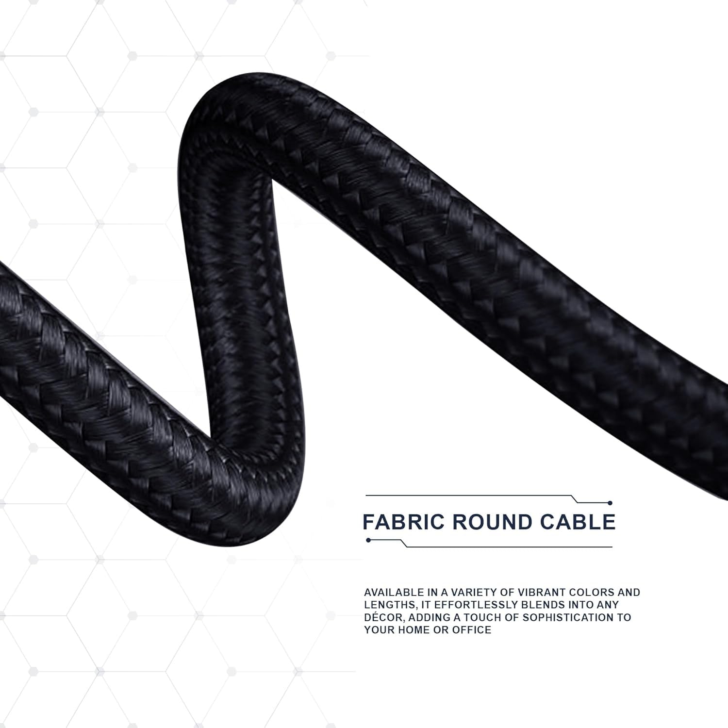 cloth fabric wire coverd round