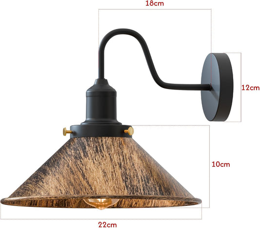 lamp metal wall arms flat