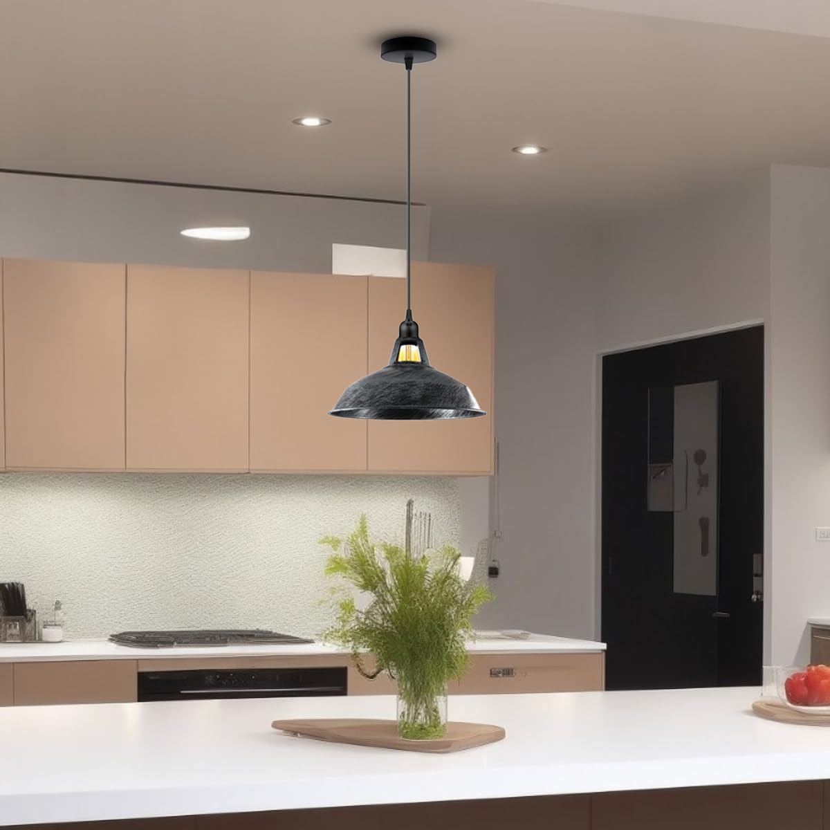 pendant lights kitchen metal