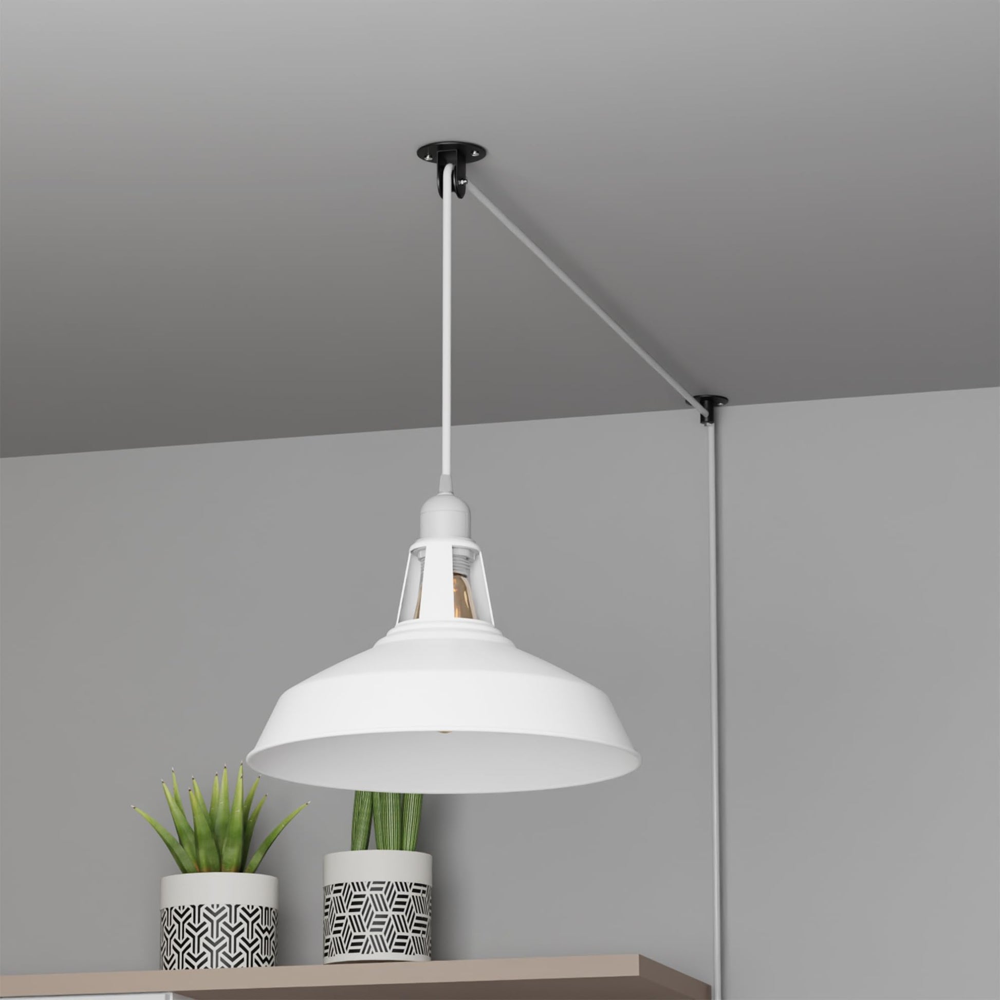 hanging plug shade vintage