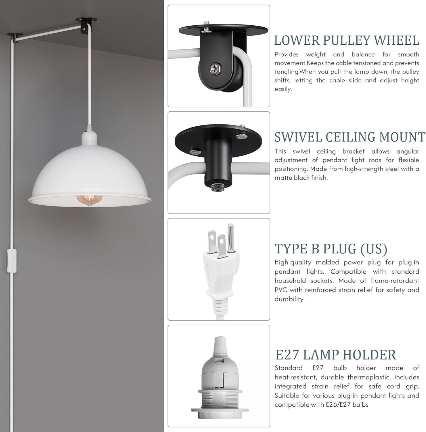 in lamp vintage pendant e26