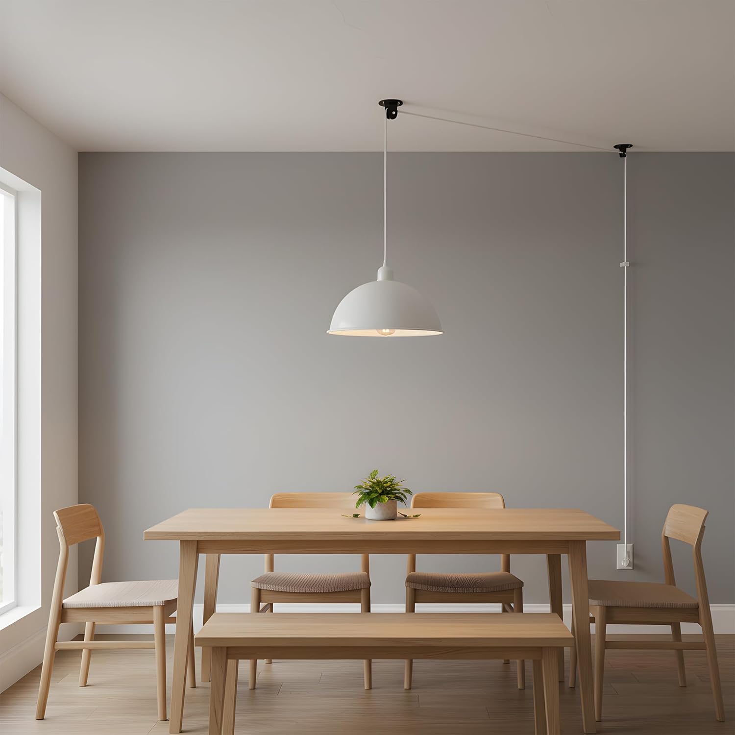 plug light shade vintage lamp