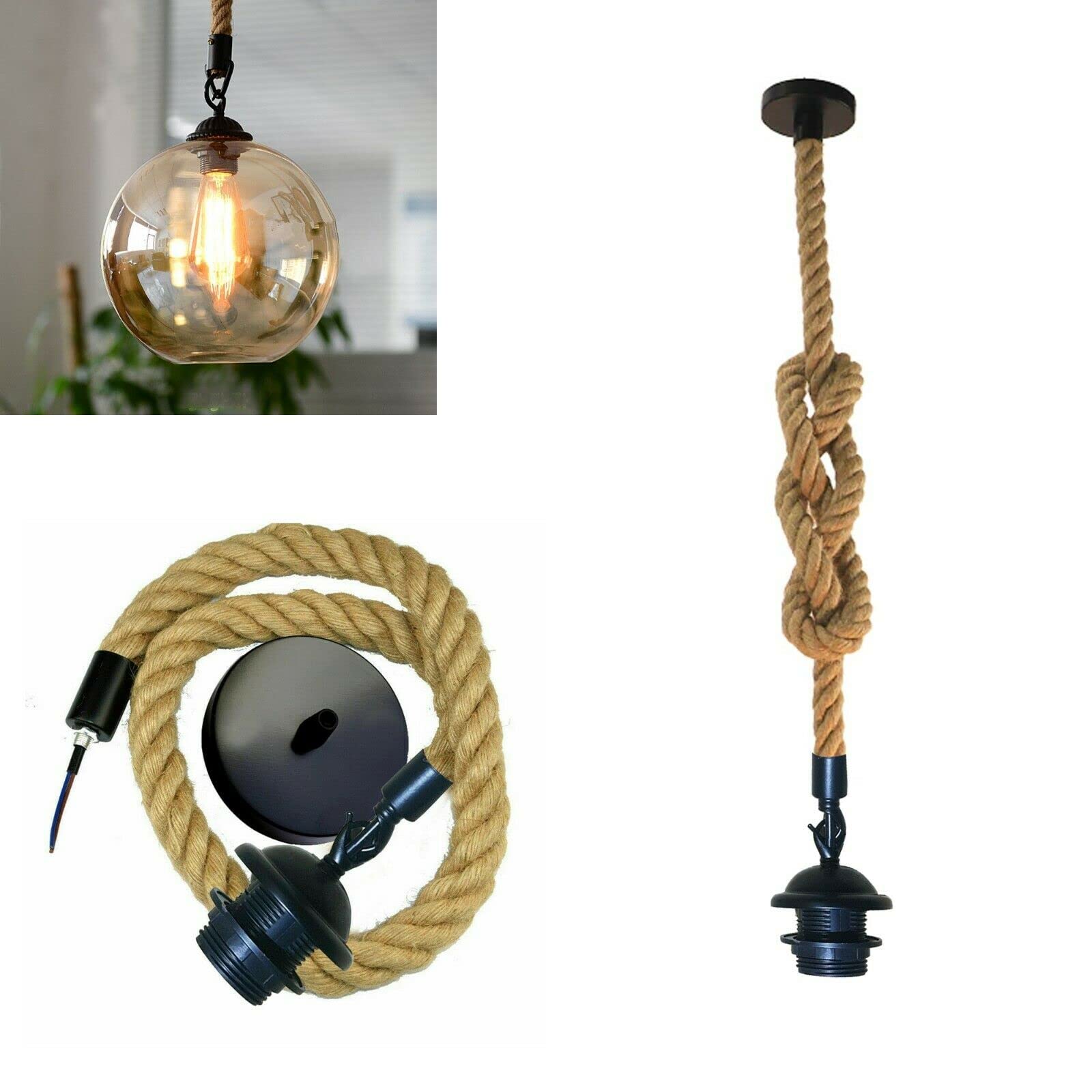 jute pendant light