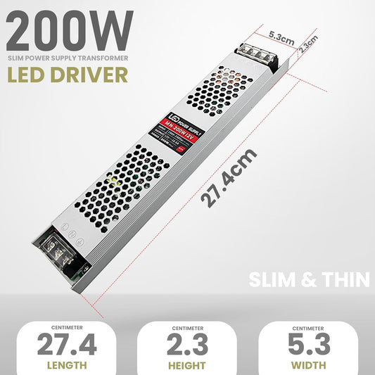 12V 200W 16.6A Ultra Slim Power Supply ~1104
