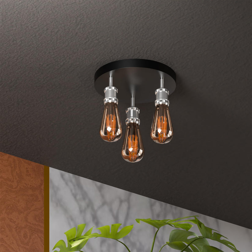 Modern dimmable LED ceiling light fixture with a remote control