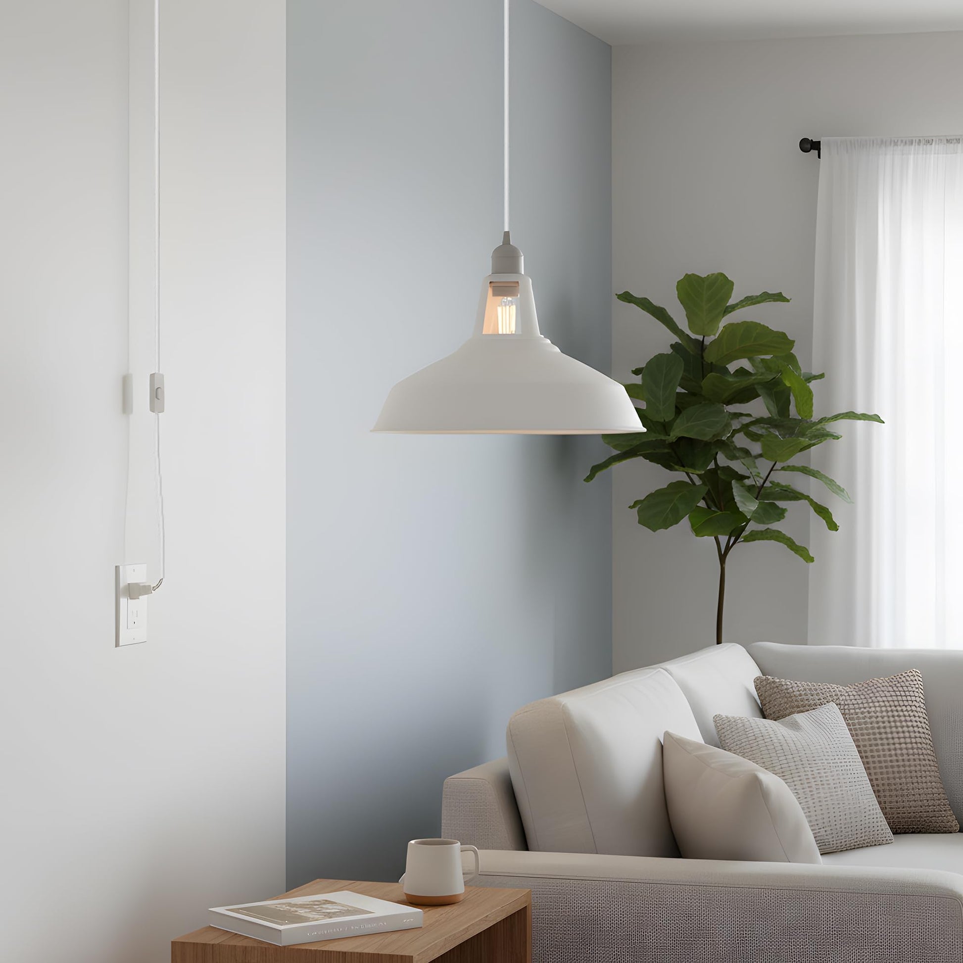 hanging plug shade vintage