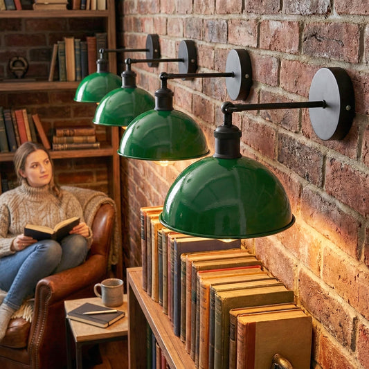 Adjustable Swing Arm Wall Sconce – 180° Vintage Industrial Wall Light for Bedroom