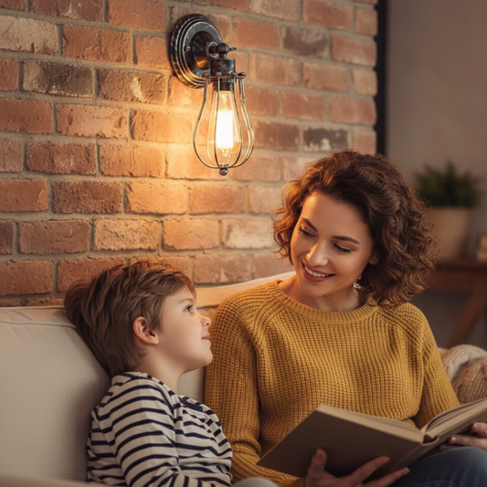 Wire Cage Wall Sconce - Rustic Metal Farmhouse Light ~1078