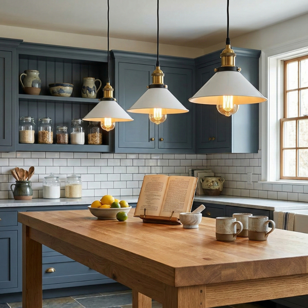 Industrial Metal Pendant Light - Adjustable E26 ~1150