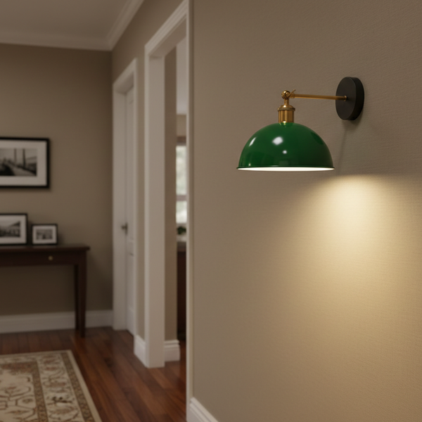 Dome Wall Sconce with Adjustable Arm - Metal Wall Lamp~1125