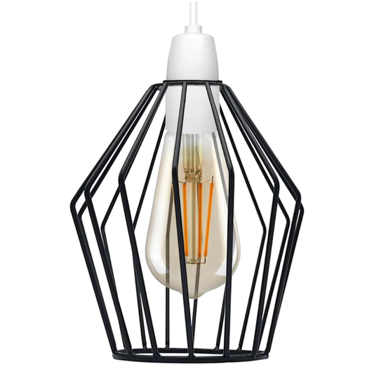 Industrial Black Metal Cage Lampshade for Pendant Lights~1131