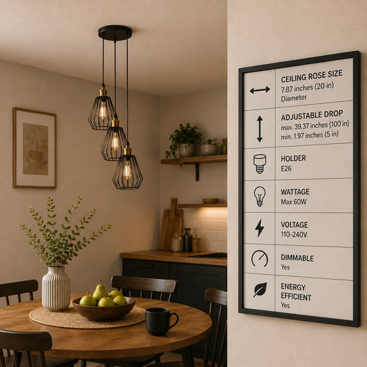 Three tier pendant light